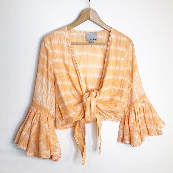 Anthropologie Chloe Oliver tie front bolero BoHo top - Picture 9 of 9